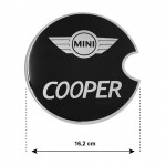 Race Axion Mini Cooper S 2001>2013 Αυτοκολλητο Ταπας Ρεζερβουαρ 16,2 cm ΜΑΥΡΟ/ΧΡΩΜΙΟ Με Επικαλυψη Εποξειδικης Ρυτινης (ΥΓΡΟ ΓΥΑΛΙ) - 1 ΤΕΜ.