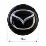 Race Axion Αυτοκόλλητα Σήματα Mazda 7.2cm για Ζάντες Αυτοκινήτου σε Μαύρο Χρώμα 4τμχ