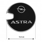 Race Axion Αυτοκόλλητο Σήμα Χρωμίου Opel Astra 1998-2009 14.4cm για Τάπα Βενζίνης Αυτοκινήτου