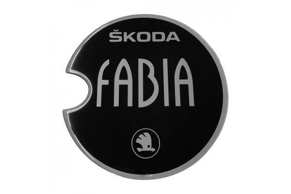Race Axion Αυτοκόλλητο Σήμα Skoda Fabia 1999-2008 14cm για Τάπα Βενζίνης Αυτοκινήτου σε Μαύρο Χρώμα