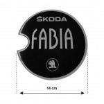 Race Axion Αυτοκόλλητο Σήμα Skoda Fabia 1999-2008 14cm για Τάπα Βενζίνης Αυτοκινήτου σε Μαύρο Χρώμα