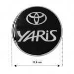 Race Axion Αυτοκόλλητο Σήμα Toyota Yaris 2012-2018 13.9cm για Τάπα Βενζίνης Αυτοκινήτου σε Μαύρο Χρώμα