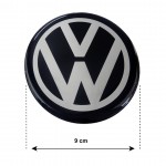 Race Axion Αυτοκόλλητα Σήματα Χρωμίου VW 9cm για Ζάντες Αυτοκινήτου 4τμχ