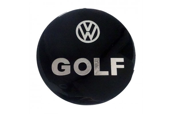 VW Golf 4 1997>2005 Αυτοκολλητο Ταπας Ρεζερβουαρ 13,9cm ΜΑΥΡΟ/ΧΡΩΜΙΟ Με Επικαλυψη Εποξειδικης Ρυτινης (ΥΓΡΟ ΓΥΑΛΙ) - 1 ΤΕΜ.