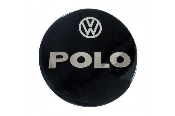 VW Polo 3D/5D 2001>2008 Αυτοκολλητο Ταπας Ρεζερβουαρ 13,8 cm ΜΑΥΡΟ/ΧΡΩΜΙΟ Με Επικαλυψη Εποξειδικης Ρυτινης (ΥΓΡΟ ΓΥΑΛΙ) - 1 ΤΕΜ.