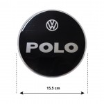 Race Axion Αυτοκόλλητο Σήμα VW Polo 2009-2014 15.5cm για Τάπα Βενζίνης Αυτοκινήτου σε Μαύρο Χρώμα