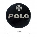 VW Polo 3D/5D 2015>2017 Αυτοκολλητο Ταπας Ρεζερβουαρ 15,3 cm ΜΑΥΡΟ/ΧΡΩΜΙΟ Με Επικαλυψη Εποξειδικης Ρυτινης (ΥΓΡΟ ΓΥΑΛΙ) - 1 ΤΕΜ.