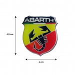 Abarth Αυτοκολλητα 4x4,5cm Σμαλτου 2ΤΕΜ.