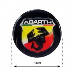 Race Axion Abarth Αυτοκόλλητα Σήματα Χρωμίου 7.2cm για Ζάντες Αυτοκινήτου 4τμχ
