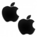 Race Axion Αυτοκόλλητα Αυτοκινήτου Χρωμίου Apple 4.2 x 3.45cm 4τμχ