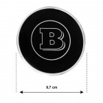 Brabus Αυτοκολλητη Ταπα Ρεζερβουαρ Μαυρη 9,7cm 1ΤΕΜ.