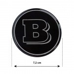 Race Axion Brabus Αυτοκολλητα Σηματα Ζαντων 7,2 cm Μαυρa Με Επικαλυψη Σμαλτου  - 4 ΤΕΜ.