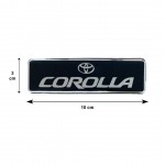 Toyota Corolla Σηματα Βιδωτα 10 Χ 3 cm Εποξειδικης Ρυτινης (ΥΓΡΟ ΓΥΑΛΙ) Σε ΜΑΥΡΟ/ΧΡΩΜΙΟ Για Πατακια - 2 ΤΕΜ.