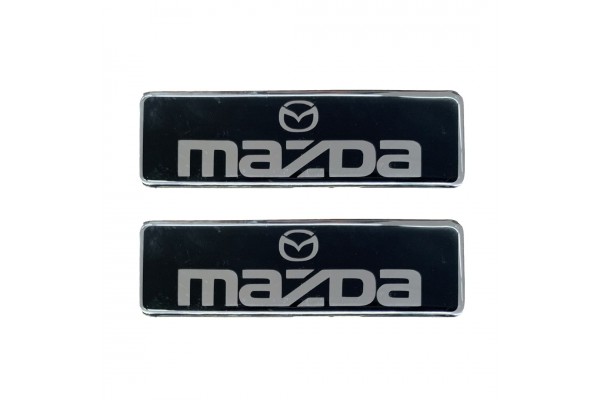 Mazda Σηματα Βιδωτα 10 Χ 3 cm Εποξειδικης Ρυτινης (ΥΓΡΟ ΓΥΑΛΙ) Σε ΜΑΥΡΟ/ΧΡΩΜΙΟ Για Πατακια - 2 ΤΕΜ.