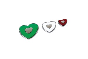 Lampa Hearts Αυτοκόλλητα Αυτοκινήτου Χρωμίου 3τμχ