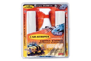 Lampa Αυτοκόλλητες Ταινίες Αυτοκινήτου 500 x 25cm σε Λευκό Χρώμα 2τμχ