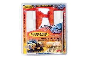 Lampa Αυτοκόλλητες Ταινίες Αυτοκινήτου 500 x 25cm σε Λευκό Χρώμα 2τμχ