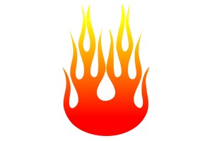 Lampa Type 1 Φλόγα Αυτοκόλλητο Αυτοκινήτου Κόκκινο σε Κόκκινο Χρώμα