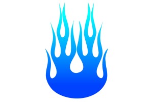 Lampa Type 1 Φλόγα Αυτοκόλλητο Αυτοκινήτου σε Μπλε Χρώμα