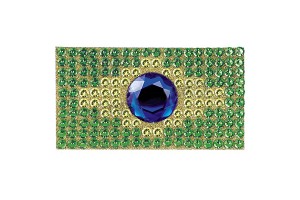 Simoni Racing Αυτοκόλλητη Σημαία Αυτοκινήτου Βραζιλία 9 x 5cm