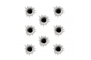 Αυτοκολλητα Τρυπες Απο Σφαιρες Bullet Holes 33 Mm (ΦΥΛΛΟ 12 Χ 10 cm) - 8 ΤΕΜ.