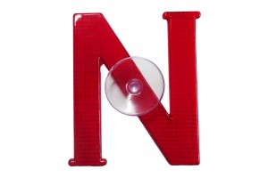 Race Axion Ν Νέων Οδηγών Σήμα Εσωτερικής Χρήσης 15x12cm με Ισχυρή Βεντούζα από Πλαστικό Ανακλαστικό Υλικό 1τμx