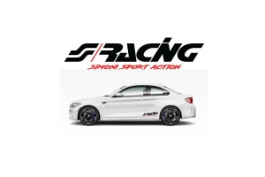Simoni Racing Αυτοκόλλητο Αυτοκινήτου Pre-Spaced 30 x 7cm σε Μαύρο Χρώμα