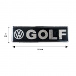 Race Axion Vw Golf Σήματα για Πατάκια Εποξειδικής Ρητίνης Βιδωτά Μαύρο/Χρώμιο 10x3cm 2τμχ