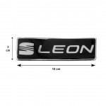 Race Axion Seat Leon Σήματα για Πατάκια Εποξειδικής Ρητίνης Βιδωτά Μαύρο/Χρώμιο 2τμχ