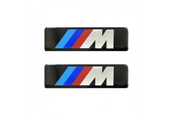 M (BMW) Σηματα Βιδωτα 10 Χ 3 cm Εποξειδικης Ρυτινης (ΥΓΡΟ ΓΥΑΛΙ) Σε ΜΑΥΡΟ/ΧΡΩΜΙΟ Για Πατακια - 2 ΤΕΜ.