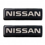 Nissan Σηματα Βιδωτα 10 Χ 3 cm Εποξειδικης Ρυτινης (ΥΓΡΟ ΓΥΑΛΙ) Σε ΜΑΥΡΟ/ΧΡΩΜΙΟ Για Πατακια - 2 ΤΕΜ.