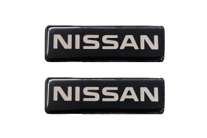 Nissan Σηματα Βιδωτα 10 Χ 3 cm Εποξειδικης Ρυτινης (ΥΓΡΟ ΓΥΑΛΙ) Σε ΜΑΥΡΟ/ΧΡΩΜΙΟ Για Πατακια - 2 ΤΕΜ.