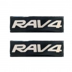 Toyota RAV4 Σηματα Βιδωτα 10 Χ 3 cm Εποξειδικης Ρυτινης (ΥΓΡΟ ΓΥΑΛΙ) Σε ΜΑΥΡΟ/ΧΡΩΜΙΟ Για Πατακια - 2 ΤΕΜ.