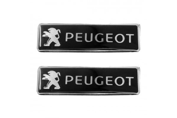 Peugeot Σηματα Βιδωτα 10 Χ 3 cm Εποξειδικης Ρυτινης (ΥΓΡΟ ΓΥΑΛΙ) Σε ΜΑΥΡΟ/ΧΡΩΜΙΟ Για Πατακια - 2 ΤΕΜ.