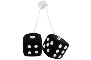 Lampa Lucky Vegas Διακοσμητικά Ζάρια Μαύρα 7x7cm