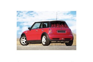 Lampa Αυτοκόλλητο Φλόγες 163 x 51cm για Παρμπρίζ Αυτοκινήτου σε Κόκκινο Χρώμα