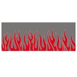 Lampa Αυτοκόλλητο Φλόγες 163 x 51cm για Παρμπρίζ Αυτοκινήτου σε Κόκκινο Χρώμα