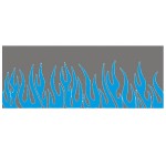Lampa Αυτοκόλλητο Αυτοκινήτου Φλόγες σε Μπλε Χρώμα