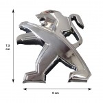 Race Axion Αυτοκόλλητο Σήμα Χρωμίου Peugeot 3D 8x7.5cm για Καπό Αυτοκινήτου