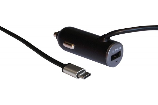Φορτιστής αυτοκινήτου USB-C αντάπτορας αναπτήρα 12/24V 2,4Α Auto-T (540319)