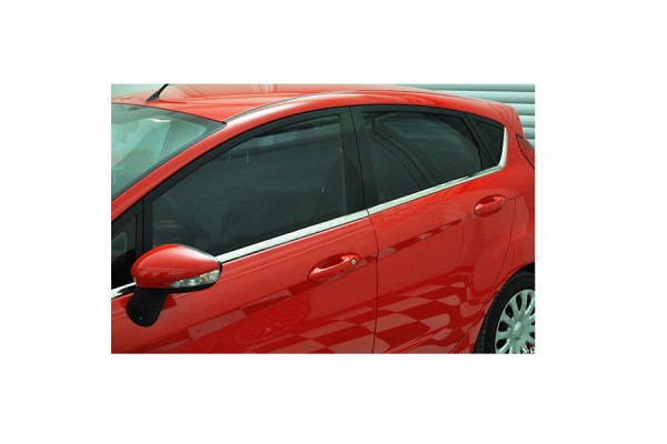 Ford Fiesta 5D 2009+ Trim Μαρκε Παραθυρων Αυτοκολλητα Χρωμιου 4ΤΕΜ.