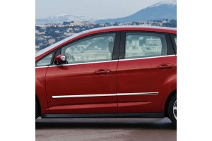 Ford C-MAX II 2010+ Προστατευτικη Φασα Πορτας Πλαστικο Χρωμιο 8ΤΕΜ.