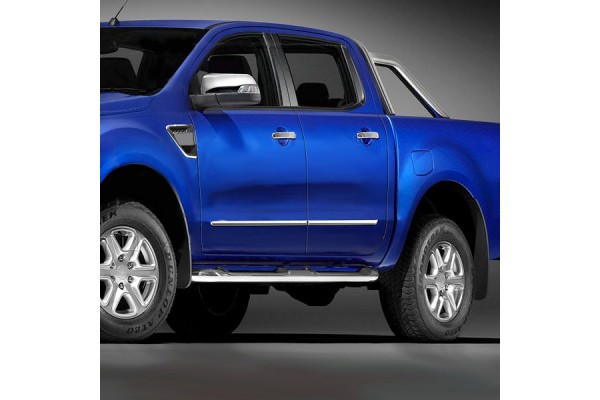 Ford Ranger PICK-UP 2011+ Προστατευτικη Φασα Πορτας Πλαστικο Χρωμιο 8ΤΕΜ.
