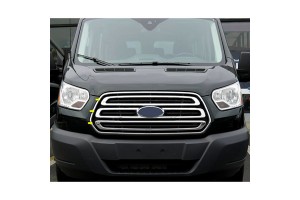 Ford Transit 2014+ Διακοσμητικες Γρυλλιες Μασκας Εμπρος Χρωμιου 5ΤΕΜ.
