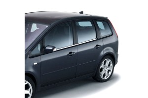 Ford C-MAX 2003>2010 Trim Μαρκε Παραθυρων Αυτοκολλητα Χρωμιου 4ΤΕΜ.
