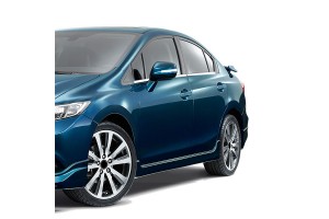 Honda Civic 4D 2012+ Trim Μαρκε Παραθυρων Αυτοκολλητα Χρωμιου 4ΤΕΜ.