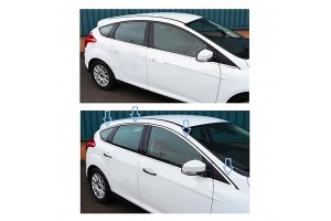 Ford Focus 5D 2011+ Διακοσμητικο Trim Παραθυρων Χρωμιο 8ΤΕΜ.