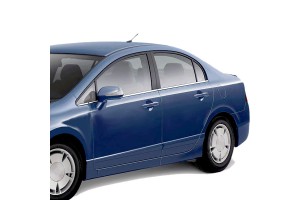 Honda Civic 4D 06>12 Trim Μαρκε Παραθυρων Αυτοκολλητα Χρωμιου 6ΤΕΜ.