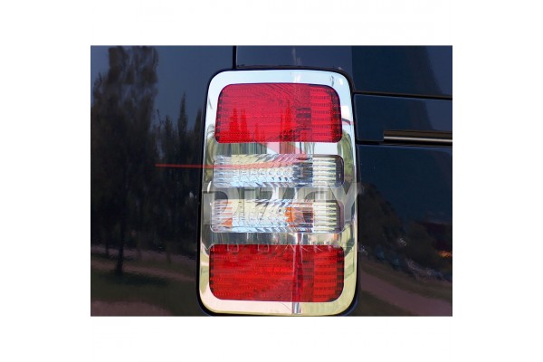S-dizayn Πλαστική Μάσκα Φώτων για Vw Caddy Mini Van 2004-2010 Χρώμιο 2τμχ