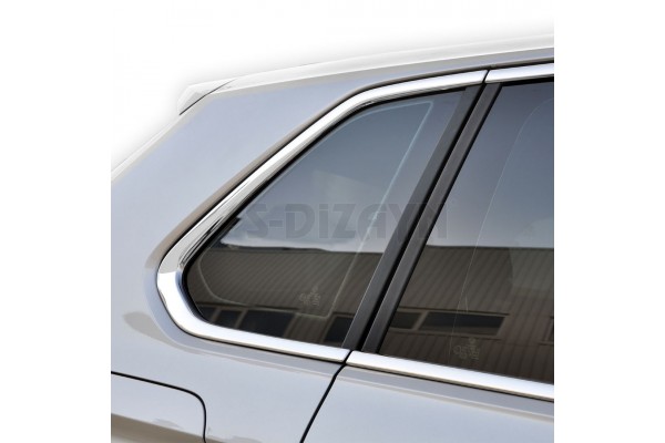 VW Tiguan 5D 2016 Trim Μαρκε Παραθυρων Αυτοκολλητα Χρωμιου 12ΤΕΜ.